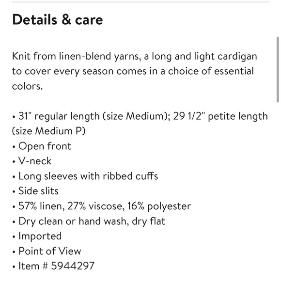 New with tags! Halogen Slide Slit Cardigan - Picture 6 of 11